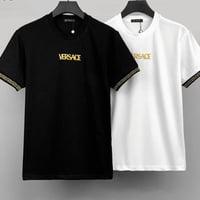 تيشيرت فيرزاتشي الفاخر بشعار ذهبي مطرز