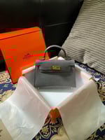 شنطة هيرميس جلد عجل -مقاس 19سم