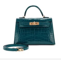 شنطة هيرميس جلد عجل -مقاس 19سم