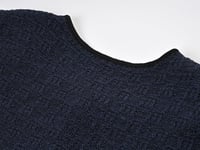 فستان منسوج كحلي بنمط بولو من سيلف بورتريه