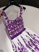 فستان طويل من قطن البوبلين بنقشة المايوليكا من دول...