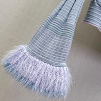 كارديغان فاخر كشمير وقطن مع ريش زخرفي