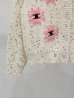 كارديجان مطرز بالورود من صوف الموهير ماركة سيلين