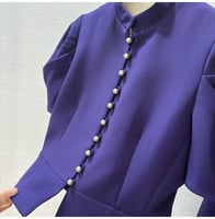 طقم جاكيت وتنورة CD 25 باللون الأرجواني الملكي من...