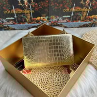 حقيبة دولتشي آند غابانا كروس بودي الذهبية الفاخرة