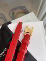 حزام سيلين تريومف وسترن جلدي بعرض 2.5 سم