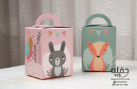 بوكس 12 عيدية ( الأرنب والثعلب) معبأه بالحلويات