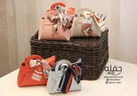 حقيبة جلدية للتوزيعات (مجموع من 5 حقائب) اللون الس...