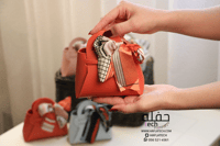 حقيبة جلدية للتوزيعات (مجموع من 5 حقائب) اللون الس...