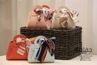 حقيبة جلدية للتوزيعات (مجموع من 5 حقائب) اللون الس...