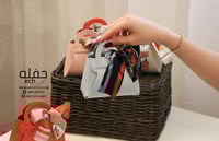 حقيبة جلدية للتوزيعات (مجموع من 5 حقائب) اللون الس...