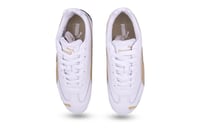 حذاء puma الابيض مع الذهبي