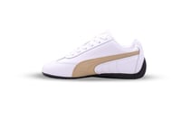 حذاء puma الابيض مع الذهبي