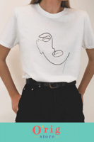 تيشيرت بطبعة امرأة