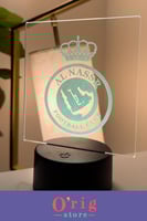 لوح اكريلك شعار نادي النصر بقاعدة مضيئة