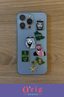 مجموعة استيكرات معدنية لليوم الوطني