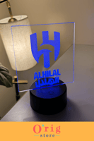 لوح اكريلك شعار الهلال بقاعدة مضيئة