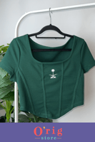 توب نسائي نص كم لليوم الوطني السعودي 94