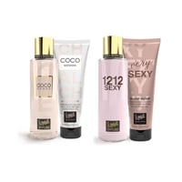 عرض اللمسة الوردية : طقم لوشن وبودي ميست + طقم مجا...