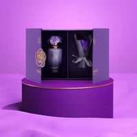 بوكس عطر الوردة 100 مل + وردة موف - هدية تعبر عن أ...
