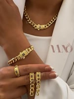 طقم موناكو كامل مطلي ذهب