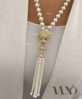 سلسال لولو مطلي ذهب جودة عالية