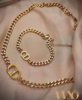 سلسال CD + اسوار مطلي ذهب عيار18