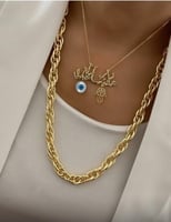 سلسال طويل مطلي ذهب