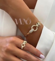 اسوار مطلي ذهب مع خاتم