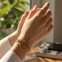 اساور السنبلة مطلية مع خاتم