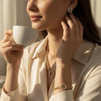 طقم CD مطلي ذهب