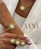 طقم الليرة مطلي ذهب