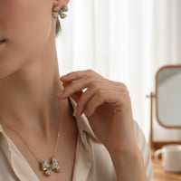 طقم سلسال مع حلق مطلي