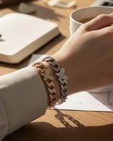 اساور الفراشة مع زيركون مطلية ذهب جودة عالية