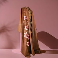 عباية لينن مع رسم يدوي مميز