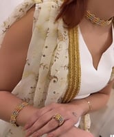 طقم مطلي ذهب