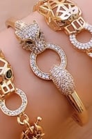 اسوار مطلي ذهب مع خاتم