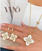 سلسال + حلق مطلي عيار 21