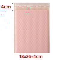 ظروف شحن مبطنة بفقاعات هوائية لون زهري مقاس 18x26