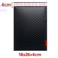 ظروف شحن مبطنة بفقاعات هوائية لون اسود مقاس 18X26