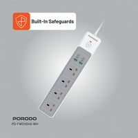 توصيلة بورودو 6 منافذ شحن جودة عالية 3 متر