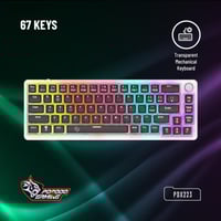 كيبورد ميكانيكي شفاف بأضاءة RGB ريد سويتش من برورد...