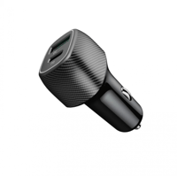 شاحن سيارة بقوة 43 واط مع كيبل ايفون بمنفذين فائق...