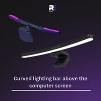 اضاءة بار فوق شاشة الكمبيوتر منحنيه