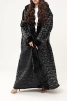 فروه نسائي قماش مخمل بنقشة 3D