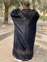 فروه رجالي قماش سيلكا فرو ثقيل تطريز خط عربي مع قب...