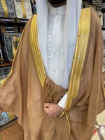 بشت رجالي رسمي VIP نخب أول لون بيج غامق قماش يابان...