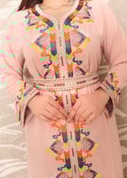 عبايه نسائي مطرزه مع حزام