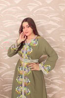 عبايه نسائي مطرزه مع حزام