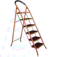 سلم حديد احمر 6 درجات